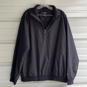 IZOD XFG Golf Pullover Jacket Quarter Zip Tan Lightweight Windbreaker Mens Large